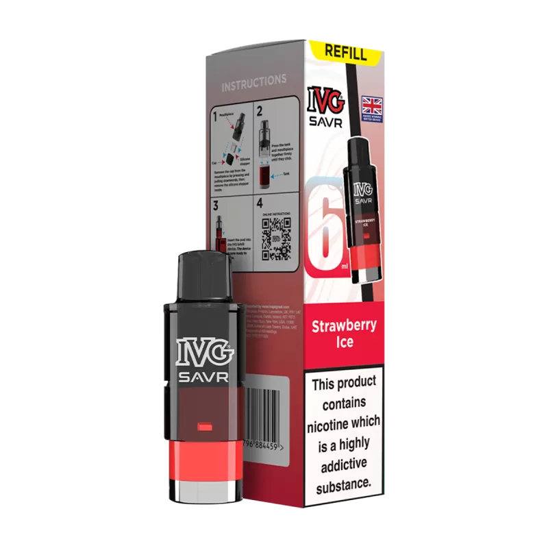Strawberry Ice IVG SAVR Refill Pack - 20mg - Vape Product (346561)