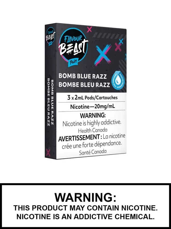 Bomb Blue Razz Flavour Beast Pods