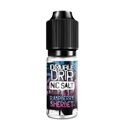 Double Drip Raspberry Sherbet Nic Salt Vape Juice - 10 Pack - Strength 20mg