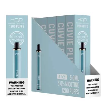 HQD Cuvie Plus 1200 Puffs Disposable Vape – Best Vape Kits UAE - Black Ice, Blueberry; FullBox, One-piece