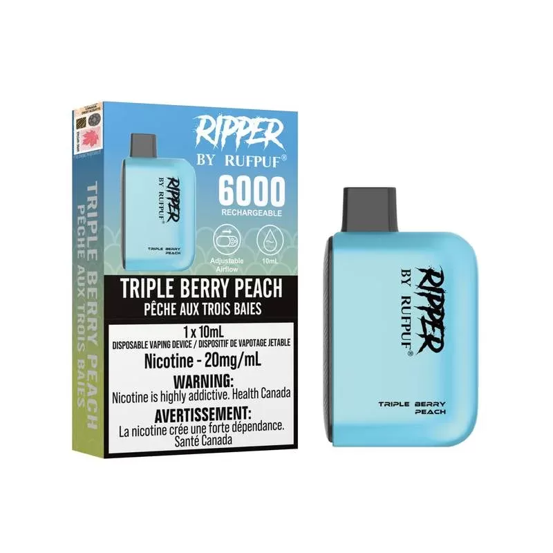 RUFPUF Ripper 6000 Disposable – Triple Berry Peach