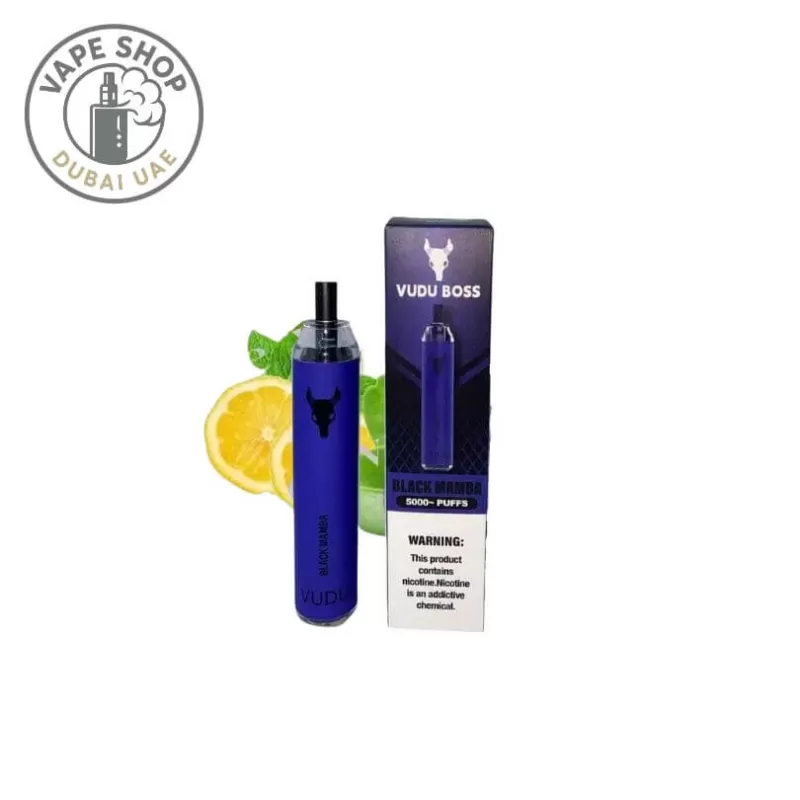 VUDU Boss 5000 Puffs 50Mg Disposable Vape - Black Mamba, Blue Raspberry; BOX OF 10 PCS (C3D6C3) - Image 2