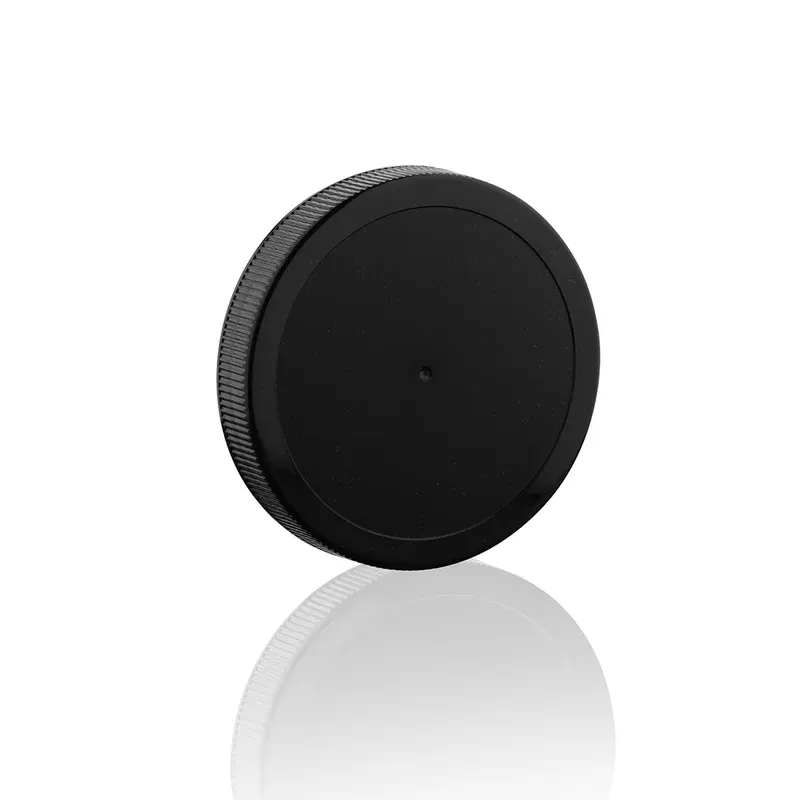 Plastic Cap | Ribbed w/ Foam Liner | 89mm – Black - Vape Store