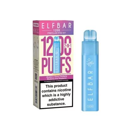 Elf Bar 1200 Blueberry Edition Pod Vape - Nicotine Strength#20mg