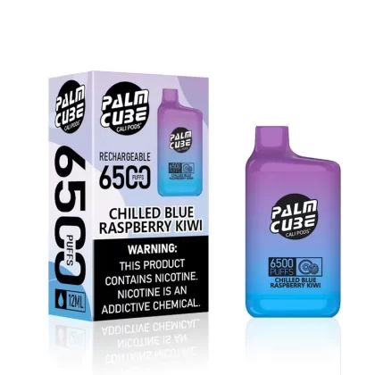 Cali Palm Cube Disposable [6500 puffs] – Chilled Blue raspberry Kiwi [CLEARANCE]