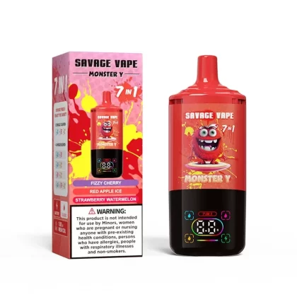 Savage Monster Y 80000 Puffs 7 Flavors Disposable Vape - Flavors#Berry Lemonade Ice & Blue Razz Cherry & Strawberry Cherry>Blue Raspberry Ice & Blueberry Ice & Blue Razz Lemonade>Fizzy Cherr