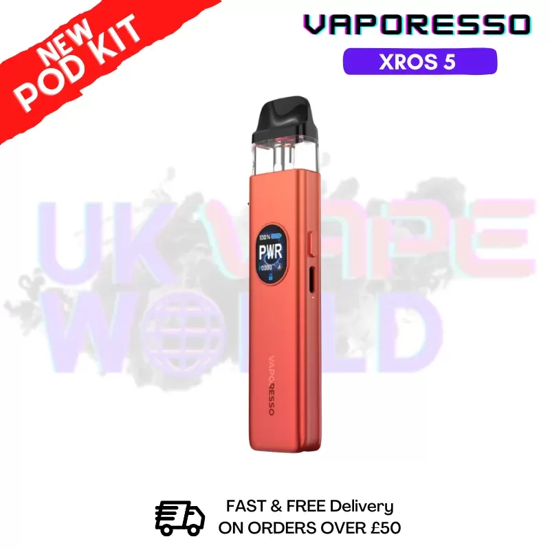 Coral Red Vaporesso Xros 5 Pod Vape Kit