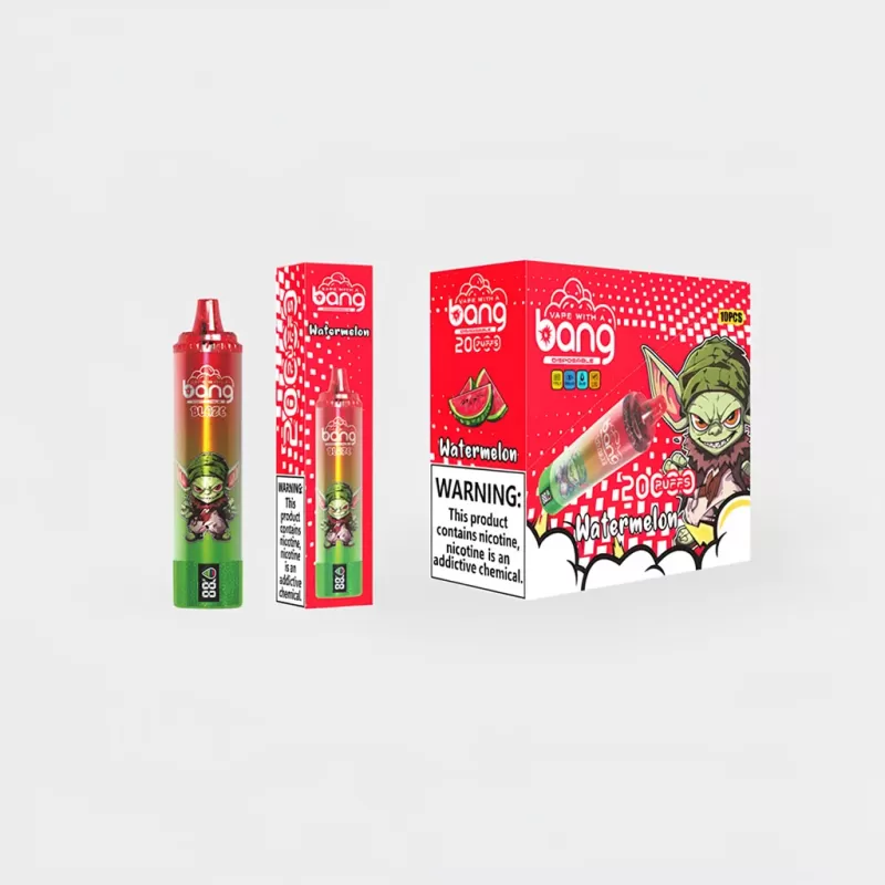Bang Blaze Tornado LED Display Rechargeable Disposable Vape - Random Flavors(fast Delivery), Watermelon; 3-nicotine, 2-nicotine - Image 2