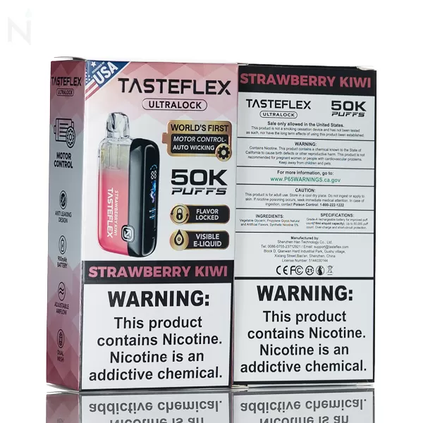 Tasteflex Ultralock 50K Disposable Vape - Blue Razz Ice - Image 3