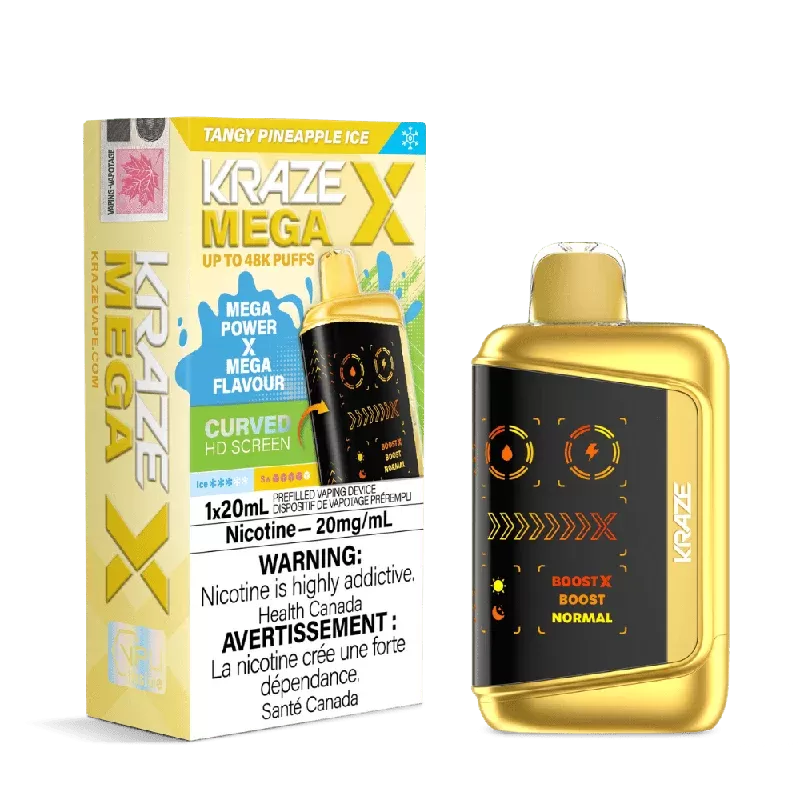 Kraze Mega X – Tangy Pineapple Ice Disposable Vape