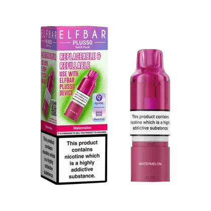Watermelon ElfBar Plus 50 Refill Pack - 20mg - Vape Product
