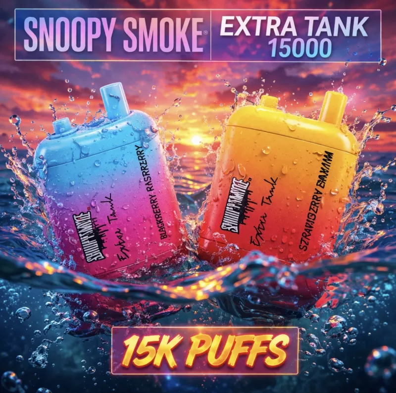 Snoopy Smoke Extra Tank 2 x 18ml 15000 - Frozen Strawberry Cream - Vapeciga - Image 2