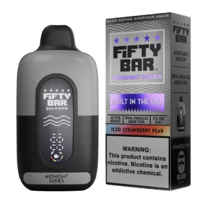 Iced Strawberry Pear Disposable Vape (20000 Puffs) by Fifty Bar 20K