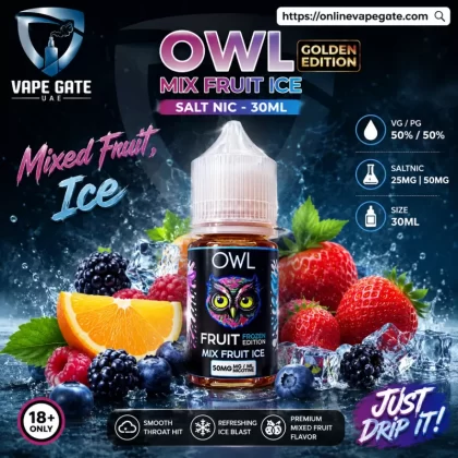 Owl Golden Edition Mix Fruit Ice Salt Nic - 30ml - 50 mg