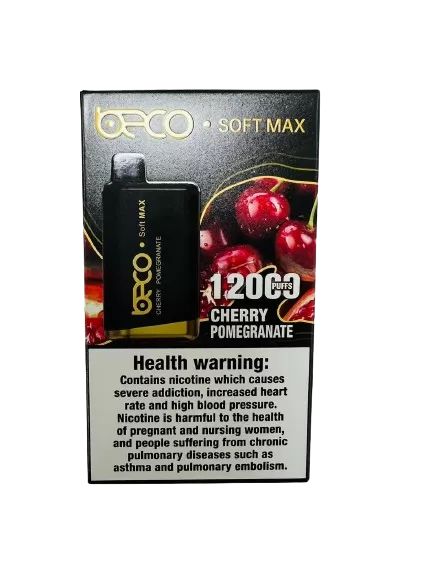 BECO SOFT MAX DISPOSABLE VAPE (12000 PUFFS) - 20 mg / Raspberry Mint - Image 3