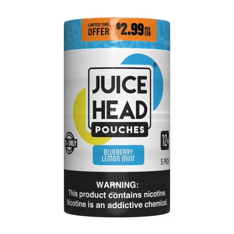 Juice Head Pouches 5pk - Raspberry Lemonade Mint / 12mg - Vapeciga (41BFBE) - Image 2