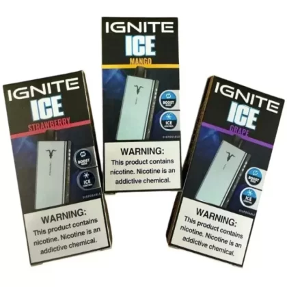 IGNITE ICE V400 DISPOSABLE 5% - disposable#BLUEBERRY>GRAPE PEACH>LEMON LIME>MANGO>MINT>PEACH>STRAWBERRY KIWI>STRAWBERRY WATERMELON>STRAWBERRY>WATERMELON
