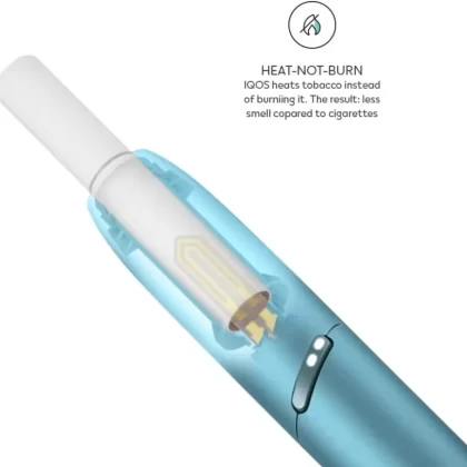 IQOS ORIGINALS DUO Kit, Turquoise – Heat Not Burn Device Alternative to Smoking Heated Tobacco