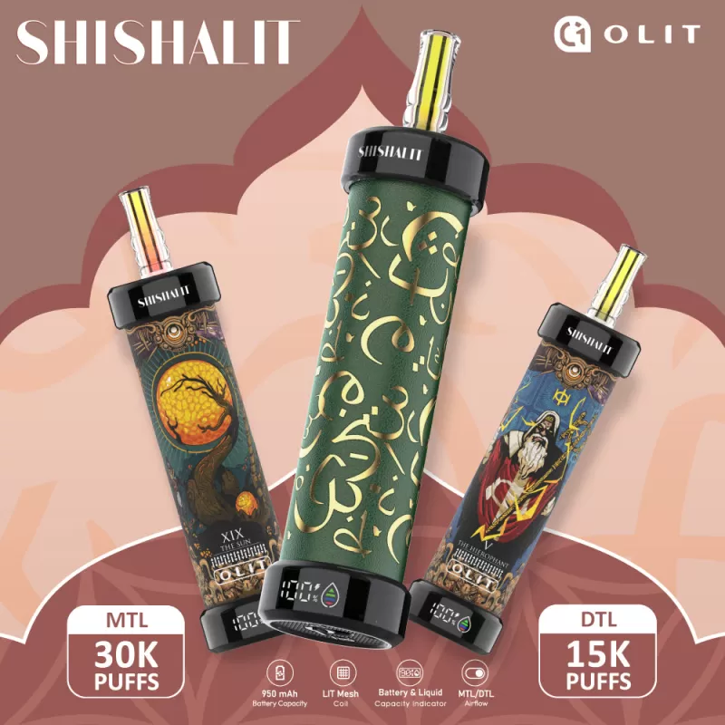 OLIT Shishalit 30K Disposable E-Hookah Device - 30000 Puffs - Tarot Edition / Lush Ice