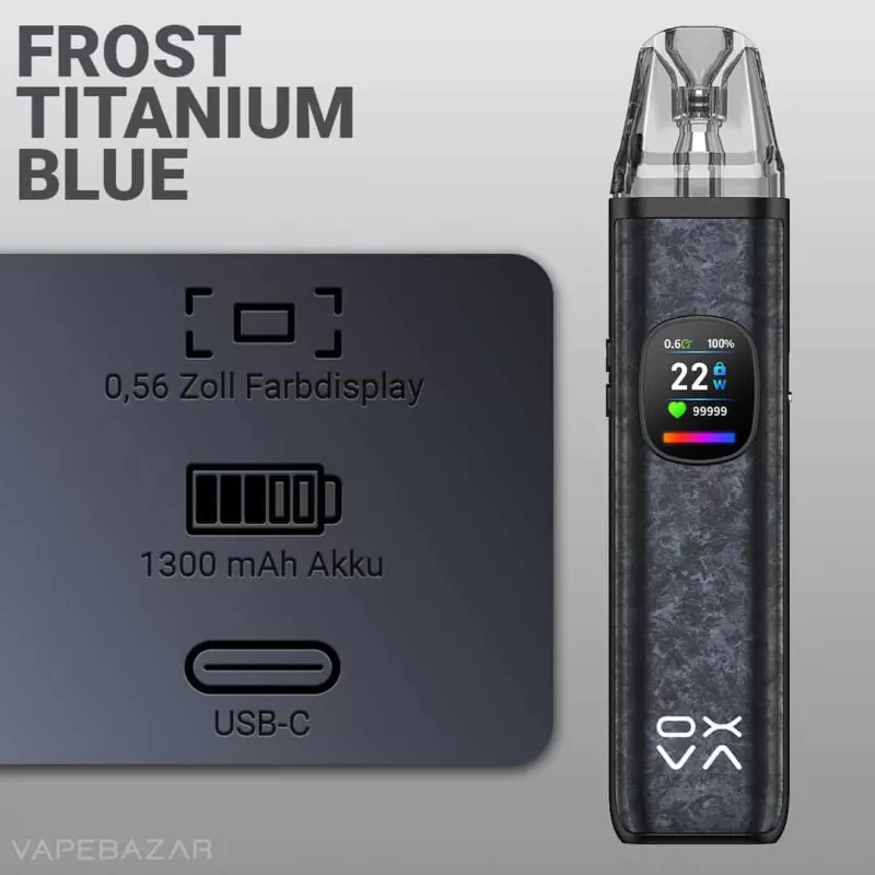 OXVA Xlim Pro 2 DNA Version Kit – Frost Titanium Blue - Pod Kit / OXVA - Image 2