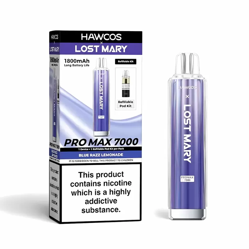 Hawcos x Lost Mary Pro Max 7000 Pod Kit - 5 Pack - Grape Ice - 5 Pack - Image 2