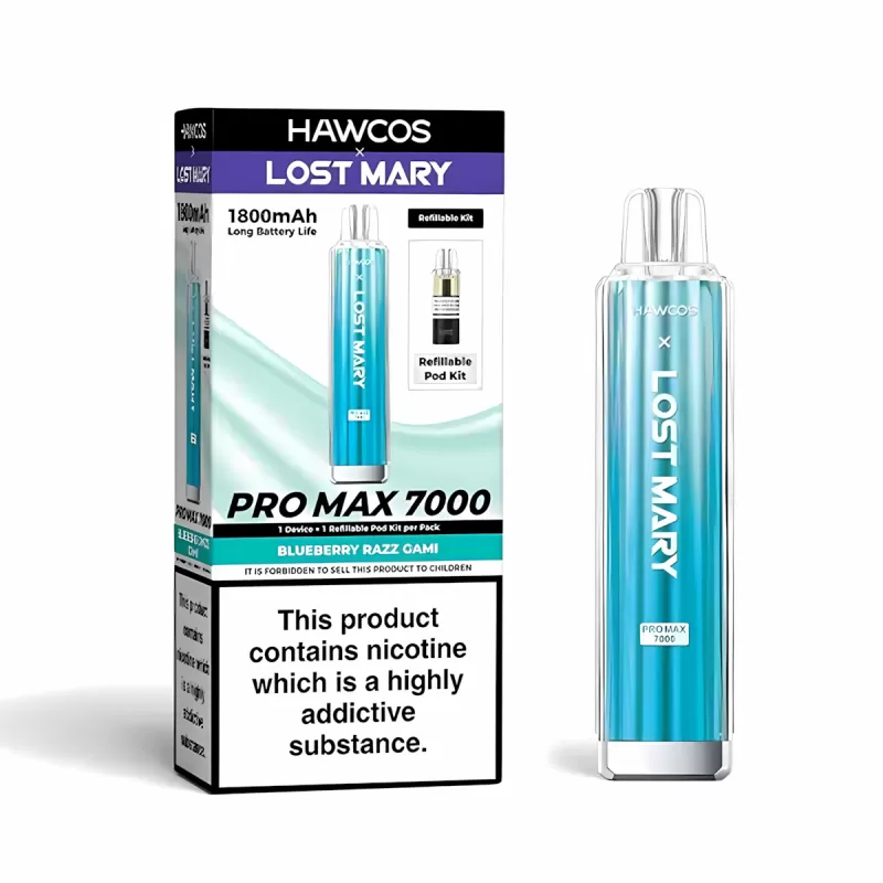 Hawcos x Lost Mary Pro Max 7000 Pod Kit - 5 Pack - Grape Ice - 5 Pack - Image 3