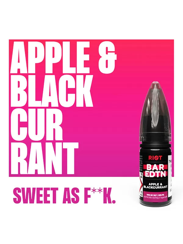 Apple Blackcurrant BAR EDTN Riot Squad Nic Salt E-liquid - 20mg - Image 2