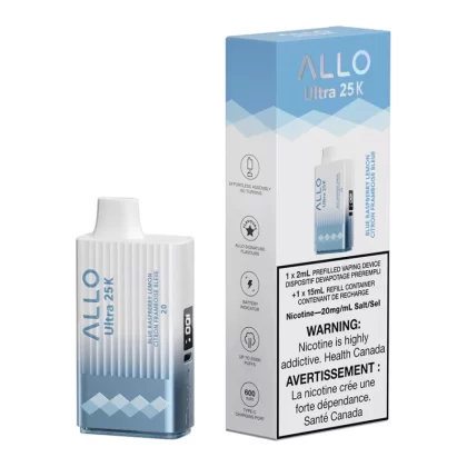 Allo Ultra 25K Disposable Vape Device - Blue Raspberry Lemon 17ml - 20mg/ml