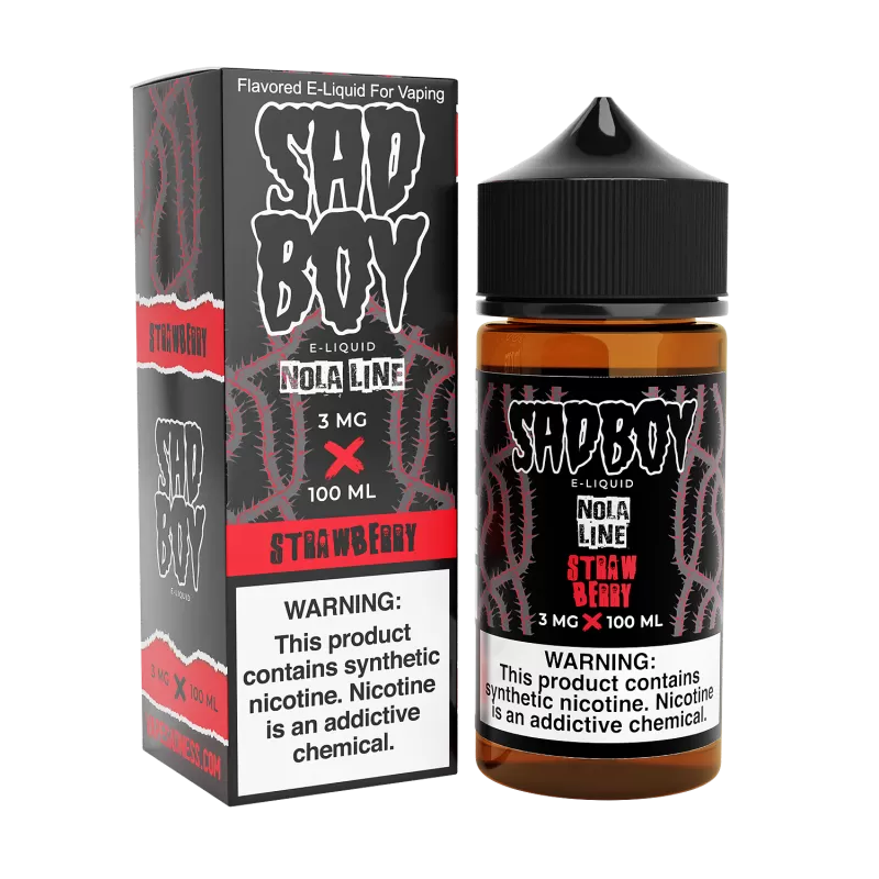SADBOY E-Liquid - Strawberry 100ML - Nola Line Series