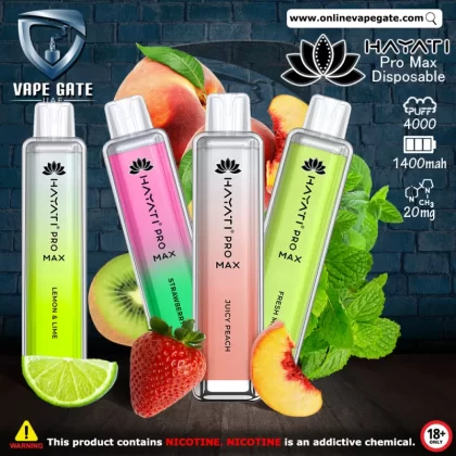 Hayati Pro Max Disposable Vape (4,000 Puffs) - Strawberry Hubba Bubba / 20 mg