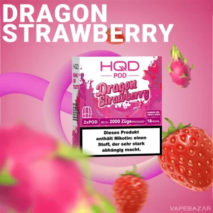 HQD Cirak 2 Pods – Dragon Strawberry - HQD Cirak / Nein / 2ml / 18mg/ml