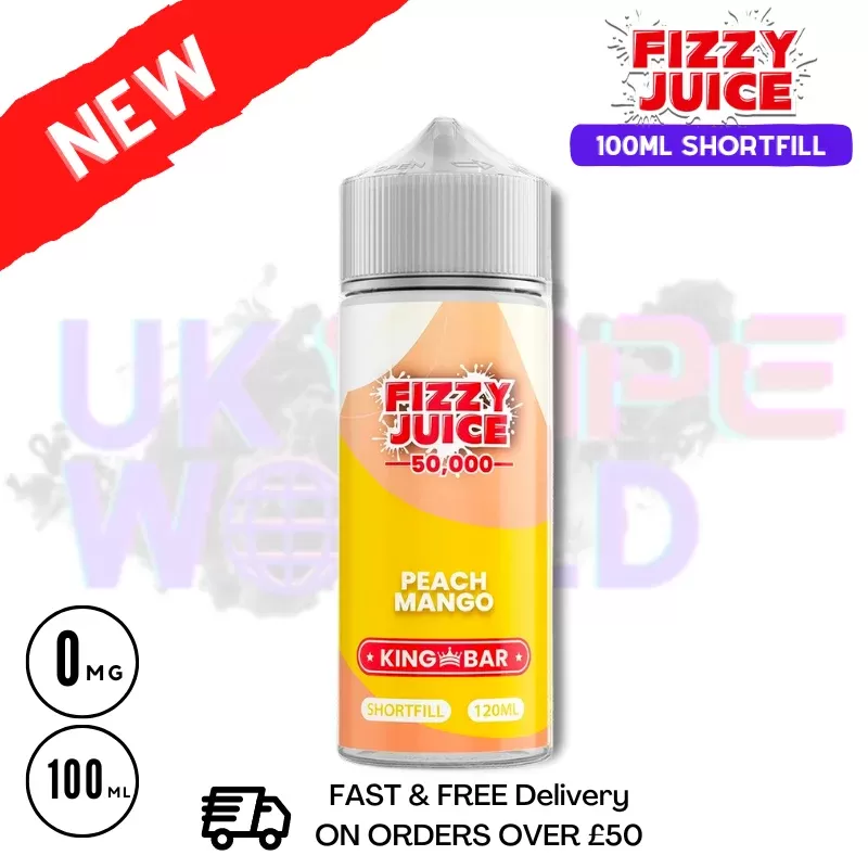 Peach Mango Fizzy Juice 100ml E-Liquid – £7.99