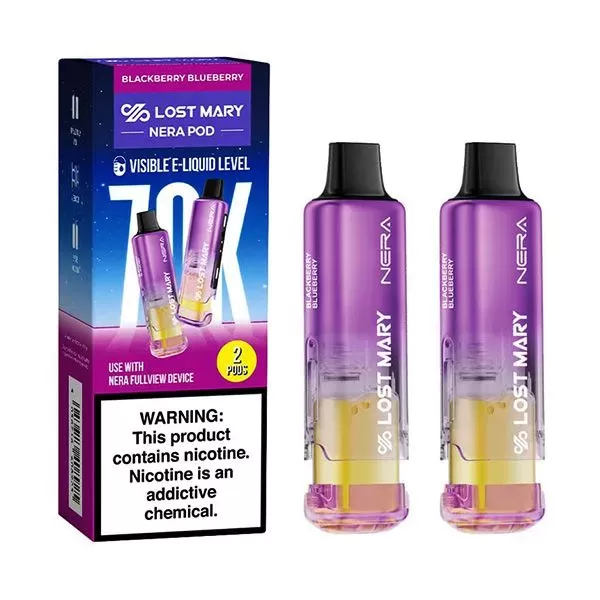 Blackberry Blueberry Lost Mary Nera Fullview 70K Disposable Pods