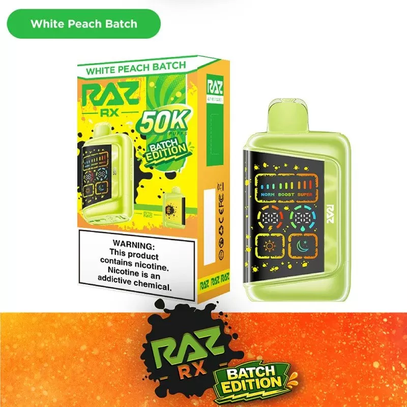 RAZ RX 50k Batch Edition White Peach - Virginiavapes