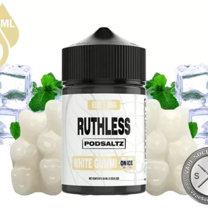 White Gummi On Ice Ruthless Essentials Pod Salt 60ml