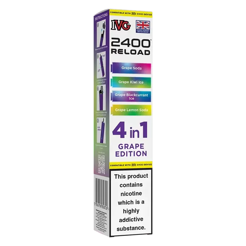 IVG 2400 Reload 4in1 Grape Edition Prefilled Pods