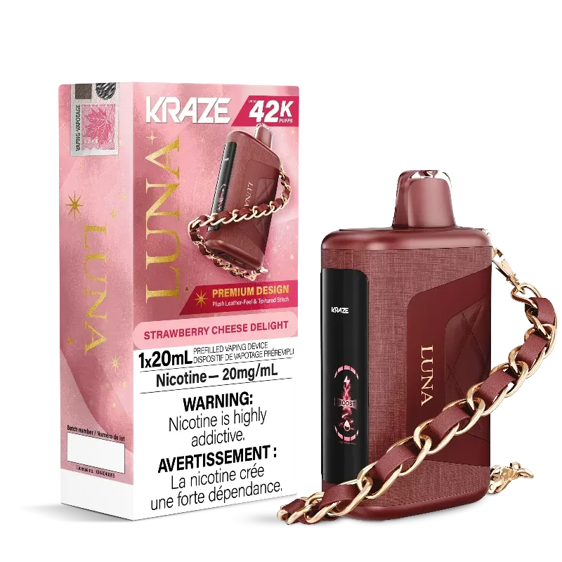 Kraze Luna 42K Strawberry Cheese Delight Disposable Vape