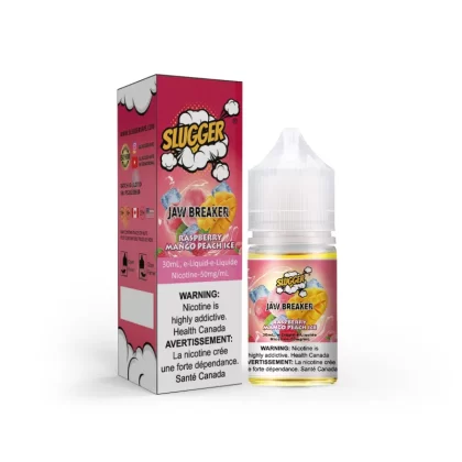 Slugger Jaw Breaker Series Raspberry Mango Peach Ice – 30ml Nic Salt - Vapebazaar Pk