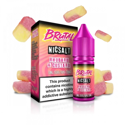 Rhubarb & Custard Nic Salt By Brutal