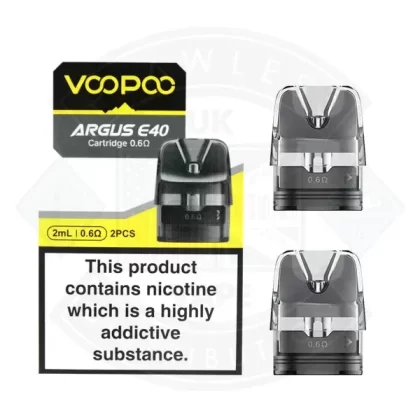VOOPOO Argus E40 Replacement Pod Cartridge (2pcs/pack) - Size#0.6Ohm>0.3Ohm>0.45Ohm>0.45Ohm XL>0.6Ohm XL>0.3Ohm XL