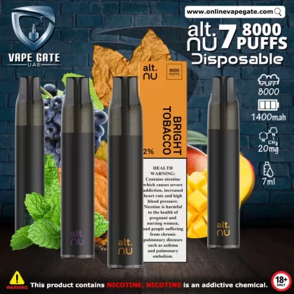 Alt.NU 7 Disposable Vape (8,000 Puffs) - Grape / 20 mg