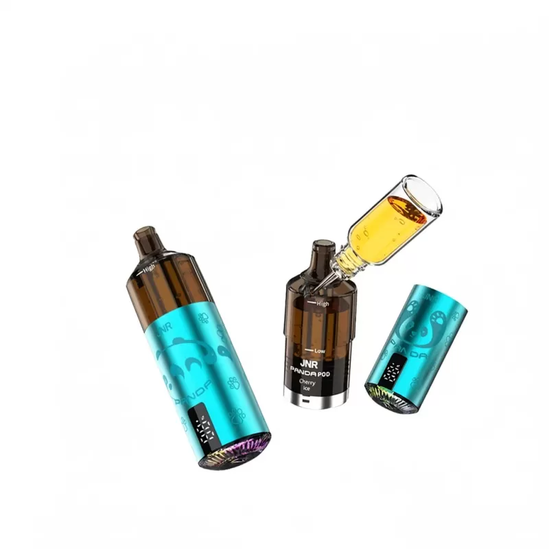 JNR PANDA 25500 Puffs Refillable Oil Vape Dual Mesh Coil - Blueberry Sour Raspberry, Cherry Ice; 2-nicotine (442AE6)
