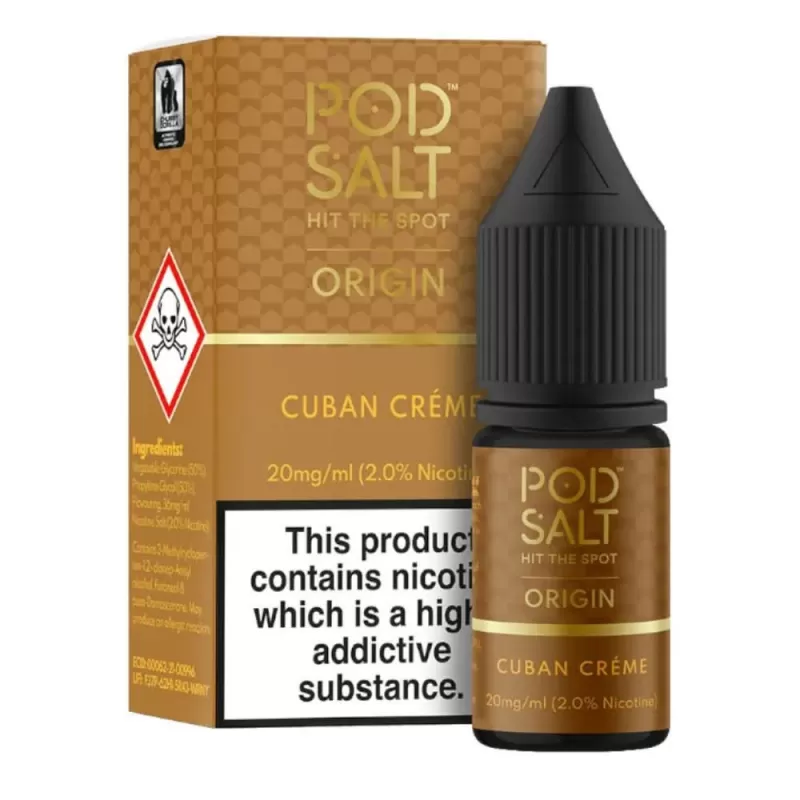 Cuban Creme Nic Salt E-Liquid by Pod Salt (10ml)