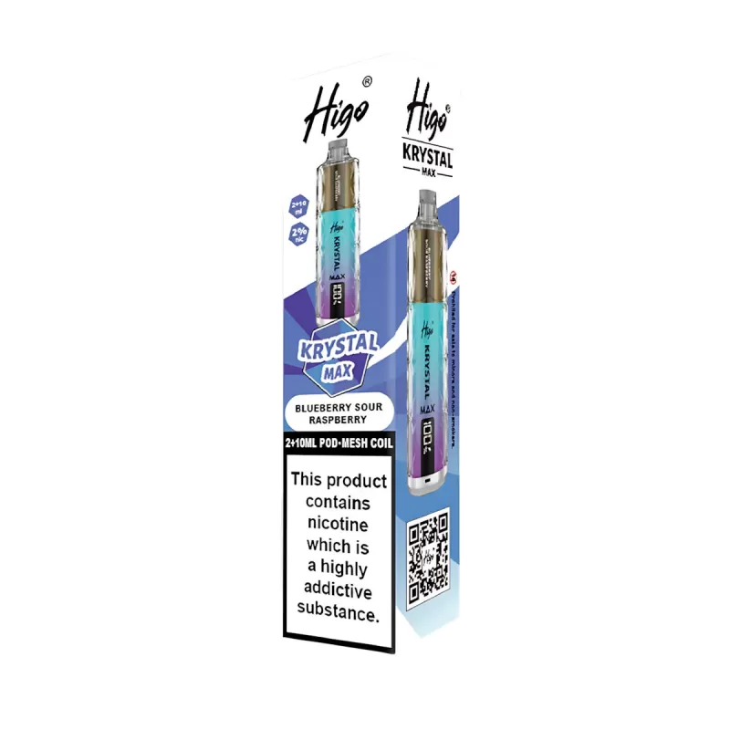 Higo Krystal Max 7500 Prefilled Pod Kit - Strawberry Raspberry Cherry Ice - Image 3