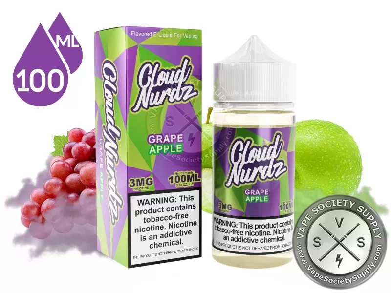 Grape Apple by Cloud Nurdz 100ml - Vape Product, Vape Product (87BF54)