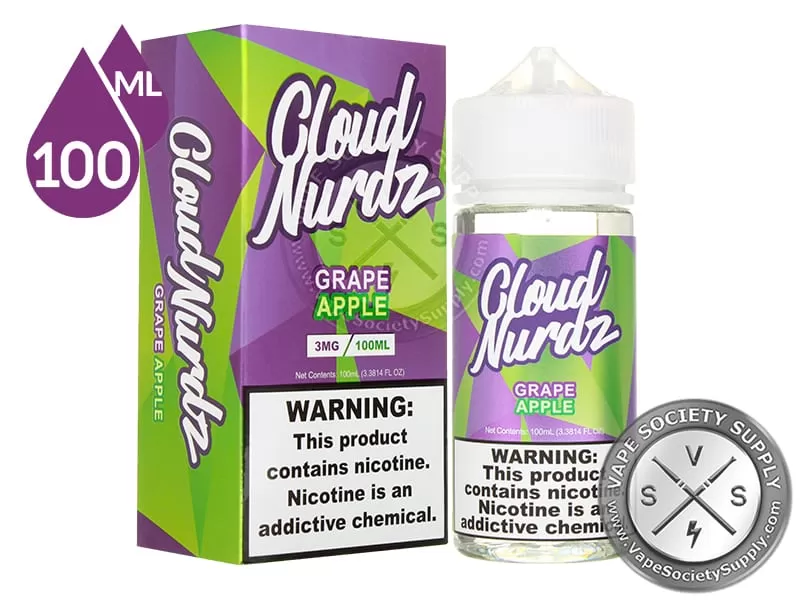 Grape Apple by Cloud Nurdz 100ml - Vape Product, Vape Product (87BF54) - Image 2