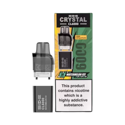 Watermelon Ice SKE Crystal CL6000 Pods - Ecigwizard