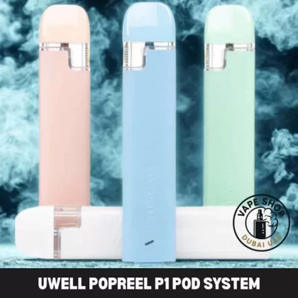 Uwell Popreel P1 Pod System Kit 400mAh 13W in Dubai - Apple Green, Apricot Beige