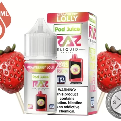 Strawberry Lolly Pod Juice x RAZ Salt 30ml