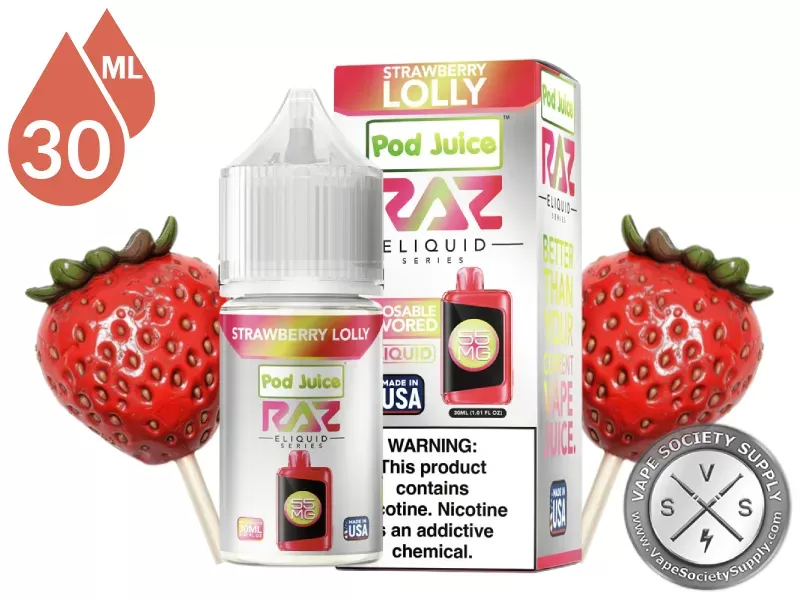 Strawberry Lolly Pod Juice x RAZ Salt 30ml